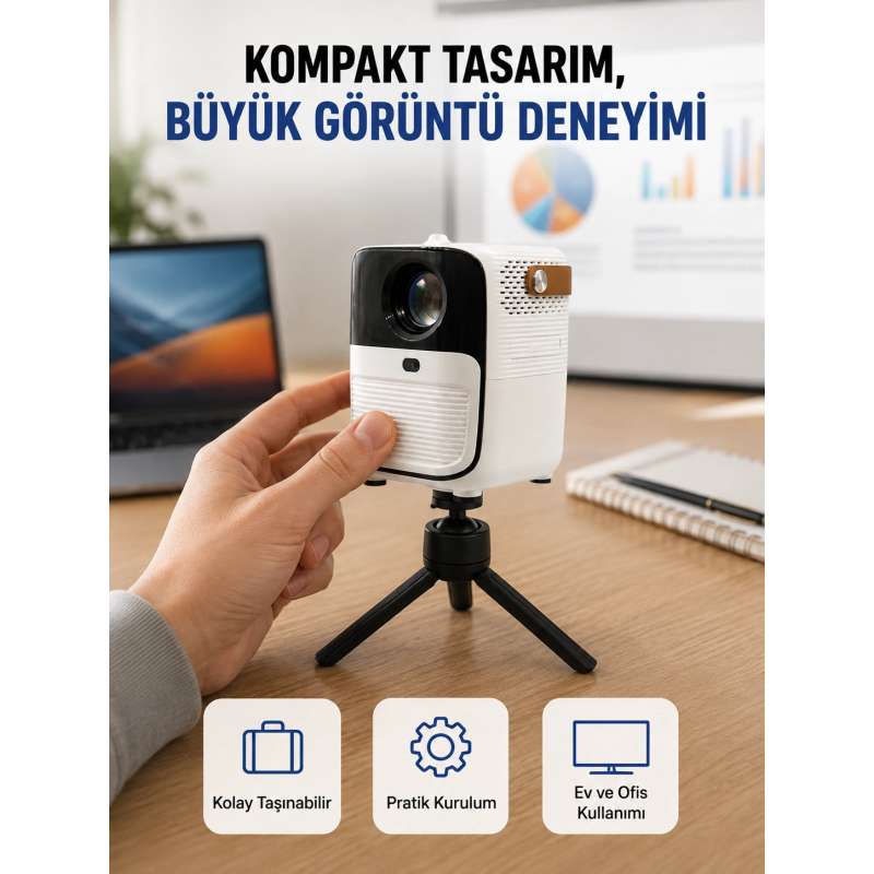 Android Sistemli Mini Projektör – Uygulama Destekli Akıllı Kullanım Yeni Nesil Android Sistemli Mini Projektör – Uygulama Destekli Akıllı Kullanım Yeni Nesil