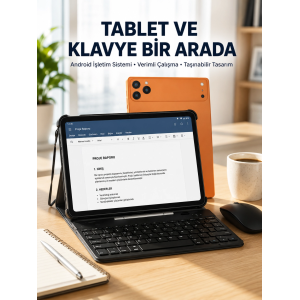 Android Tablet Klavye Kılıflı Dokunmatik Ekran Günlük Ve Profesyonel Kullanım