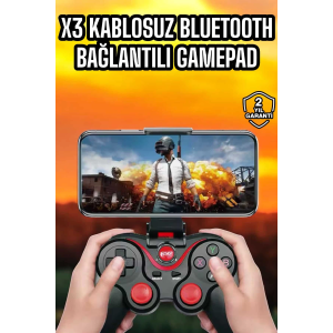 Android Uyumlu Gamepad X3 Game Stick Oyun Kolu Bluetooth Bağlantılı