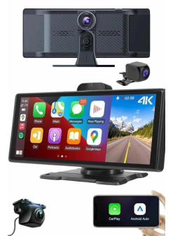 Android Ve İos Uyumlu Ön Arka Çift Kameralı Araç Ekranı Dokunmatik Carplay