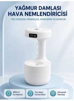Anti Yerçekimi Su Damlası Hava Nemlendirici 800 Ml Ultrasonik Aroma Difüzör