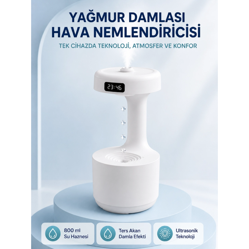 Anti Yerçekimi Su Damlası Hava Nemlendirici 800 Ml Ultrasonik Aroma Difüzör Anti Yerçekimi Su Damlası Hava Nemlendirici 800 Ml Ultrasonik Aroma Difüzör