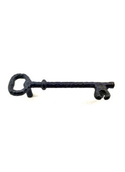 Antika Tarz Dekoratif Pirinç Anahtar Şeklinde Kapı Çekme Kolu, Mobilya, Sandık, Kutu Kulbu - 128mm, Oksit