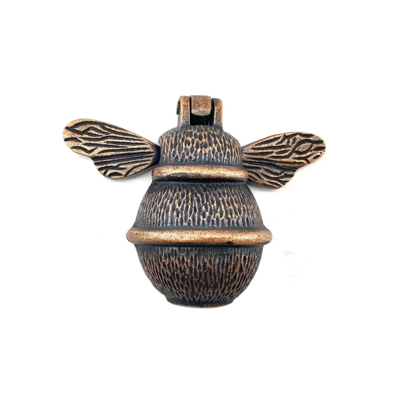 Antika Tarz Dekoratif Pirinç Arı Kapı Tokmağı, Taktak - Küçük, 123x150mm, Antik Antika Tarz Dekoratif Pirinç Arı Kapı Tokmağı, Taktak - Küçük, 123x150mm, Antik