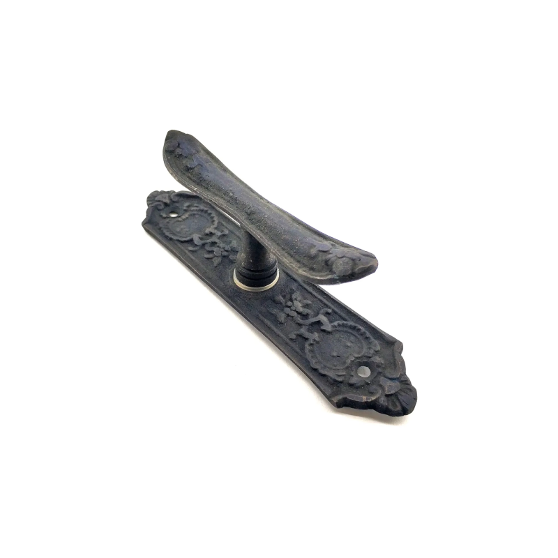 Antika Tarz Dekoratif Pirinç Çiçekli Pencere Kolu - 165x38 Mm, Oksit Antika Tarz Dekoratif Pirinç Çiçekli Pencere Kolu - 165x38 Mm, Oksit