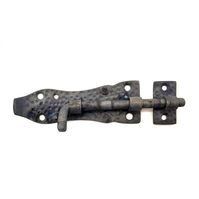 Antika Tarz Dekoratif Pirinç Dövme Kapı Sürgüsü - 7,5cm, Oksit Antika Tarz Dekoratif Pirinç Dövme Kapı Sürgüsü - 7,5cm, Oksit