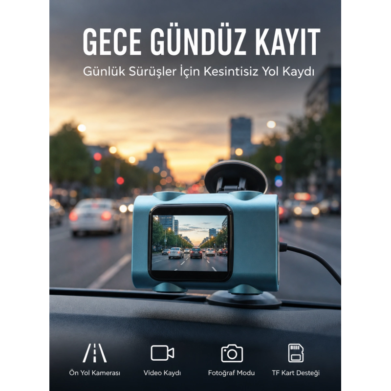 Araç Güvenlik Kamerası Öne Bakan Yol Kayıt Cihazı Yeni Nesil Araç Güvenlik Kamerası Öne Bakan Yol Kayıt Cihazı Yeni Nesil