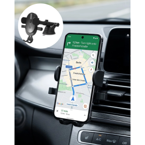 Araç Havalandırma Telefon Tutucu 360 Derece Döner Otomatik Kilitli Stand