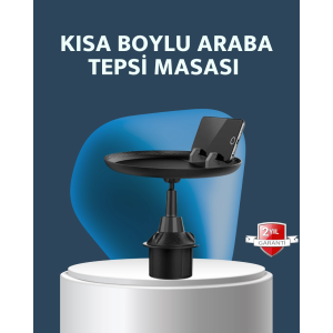 Araç İçi 360° Ayarlanabilir Bardaklık Tepsisi Geniş Yüzeyli Ve Telefon Standlı