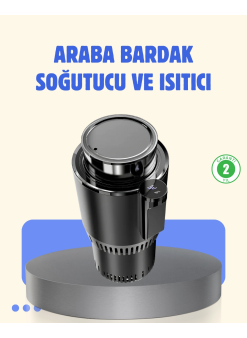 Araç İçi Akıllı Bardaklık Isıtıcı Soğutucu Dijital Ekranlı