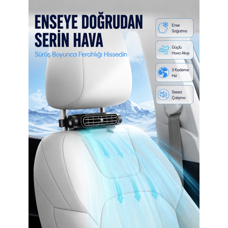 Araç İçi Boyun Serinletme Fanı Usb-c Şarjlı Güçlü Hava Akışlı Soğutucu Araç İçi Boyun Serinletme Fanı Usb-c Şarjlı Güçlü Hava Akışlı Soğutucu