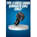 Araç İçi Hızlı Şarj Soketi 38w Oto Çakmaklık Type-c Araba Çakmaklık