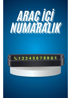 Araç İçi Numaratör Numaralık Oto Cam Kartı Fosforlu Numaratör