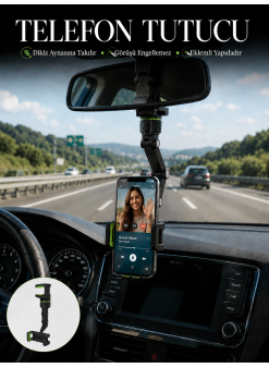 Dikiz Aynası Telefon Tutucu Katlanabilir Ayarlanabilir Araç İçi Telefon Standı
