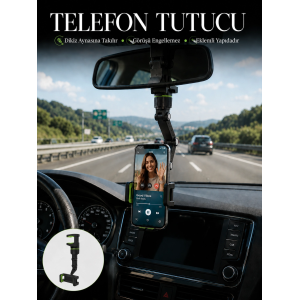 Dikiz Aynası Telefon Tutucu Katlanabilir Ayarlanabilir Araç İçi Telefon Standı