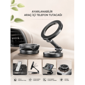Araç İçi Telefon Tutacağı Manyetik Tasarım Ayarlanabilir