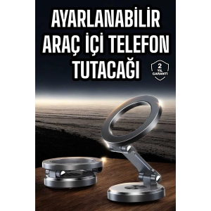 Araç İçi Telefon Tutacağı Manyetik Tasarım Ayarlanabilir
