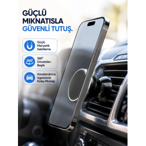 Araç İçi Telefon Tutucu Mıknatıslı Havalandırma Izgarası Telefon Standı