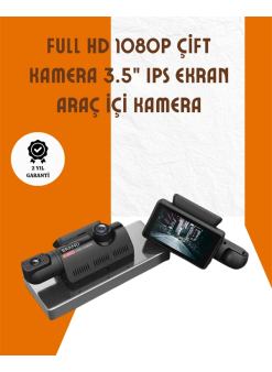 Araç İçi Ve Ön Kameralı 3 İnç Ips Ekranlı Full Hd Güvenlik Kamerası