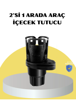 Araç İkili Bardak Tutucu Ayarlanabilir Genişlik 360° Döner Sistem