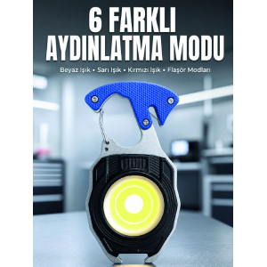 Araç Kamp Outdoor Ve Tamir İşleri İçin Çok Amaçlı Cob Led Şarjlı Kurtarma Ve Çalışma Feneri