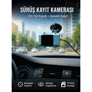 Araç Ön Cam Kamerası Sürüş Güvenliği İçin Video Kayıt Yeni Nesil
