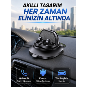Araç Torpidosu İçin Telefon Tutucu Gizlenebilir Park Telefon Numaralı Stand