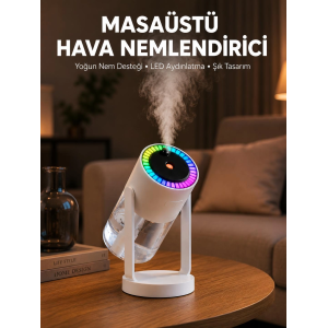 Araç Ve Ev İçin Hava Nemlendirici Projektörlü Sessiz Buhar Yeni Nesil