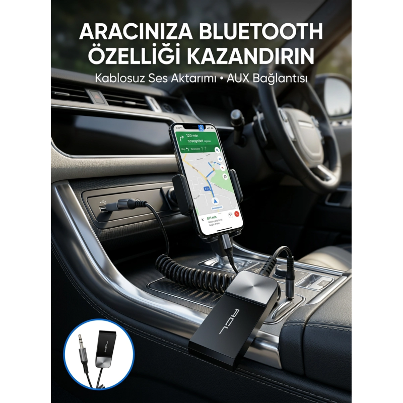 Araç Ve Ev Ses Sistemleri İçin Bluetooth Aux Adaptörü Araç Ve Ev Ses Sistemleri İçin Bluetooth Aux Adaptörü
