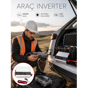 Araçtan Ev Tipi Priz 500w Kullanımı İnvertör