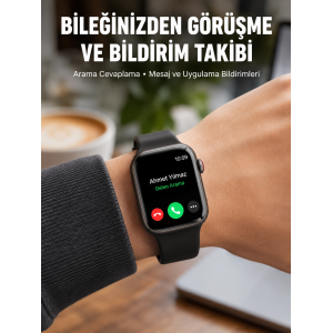 Arama Cevaplayabilen Akıllı Saat Bluetooth Bağlantılı Sosyal Medya Girişli Yeni Nesil