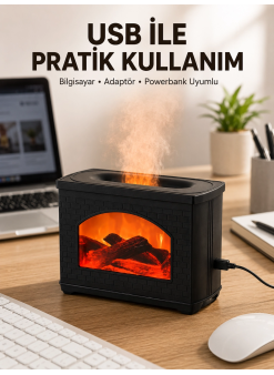 Aromaterapi Difüzör Ultrasonik Sessiz Nemlendirici Usb Destekli
