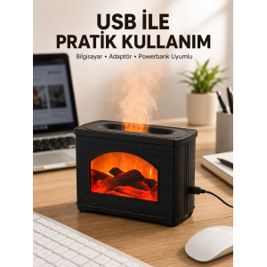 Aromaterapi Difüzör Ultrasonik Sessiz Nemlendirici Usb Destekli