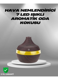 Aromaterapi Uyumlu 300 Ml Led Işıklı Oda Kokusu Difüzörü