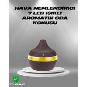 Aromaterapi Uyumlu 300 Ml Led Işıklı Oda Kokusu Difüzörü