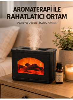 Aromaterapi Uyumlu Ultrasonik Oda Nemlendirici Ayarlanabilir Sis Çıkışlı