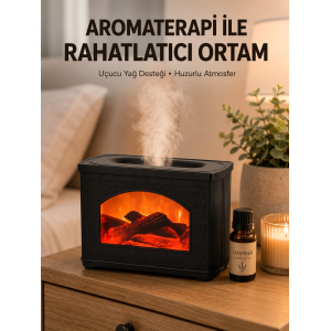 Aromaterapi Uyumlu Ultrasonik Oda Nemlendirici Ayarlanabilir Sis Çıkışlı