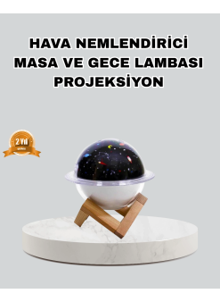 Aromaterapili Usb Hava Nemlendirici – Projeksiyon Işıklı, Sessiz Ve Şık Tasarım