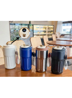 Askılı Ve Derece Göstergeli Vakumlu Mug - 500 Ml Modern Kahve Termosu Alk3136