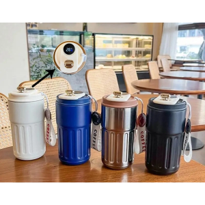 Askılı Ve Derece Göstergeli Vakumlu Mug - 500 Ml Modern Kahve Termosu Alk3136