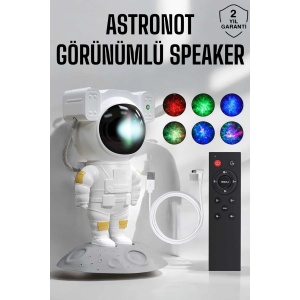 Astronot Görünümlü Projeksiyon Speaker Taşınabilir