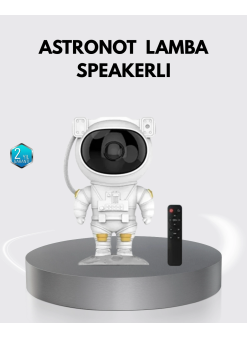 Astronot Şekilli Galaxy Projeksiyon Lambası Nebula Efektli Dekoratif Lamba