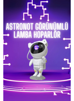 Astronot Şeklinde Bluetooth Hoparlör Gökyüzü Kumandalı Aydınlatma Lamba