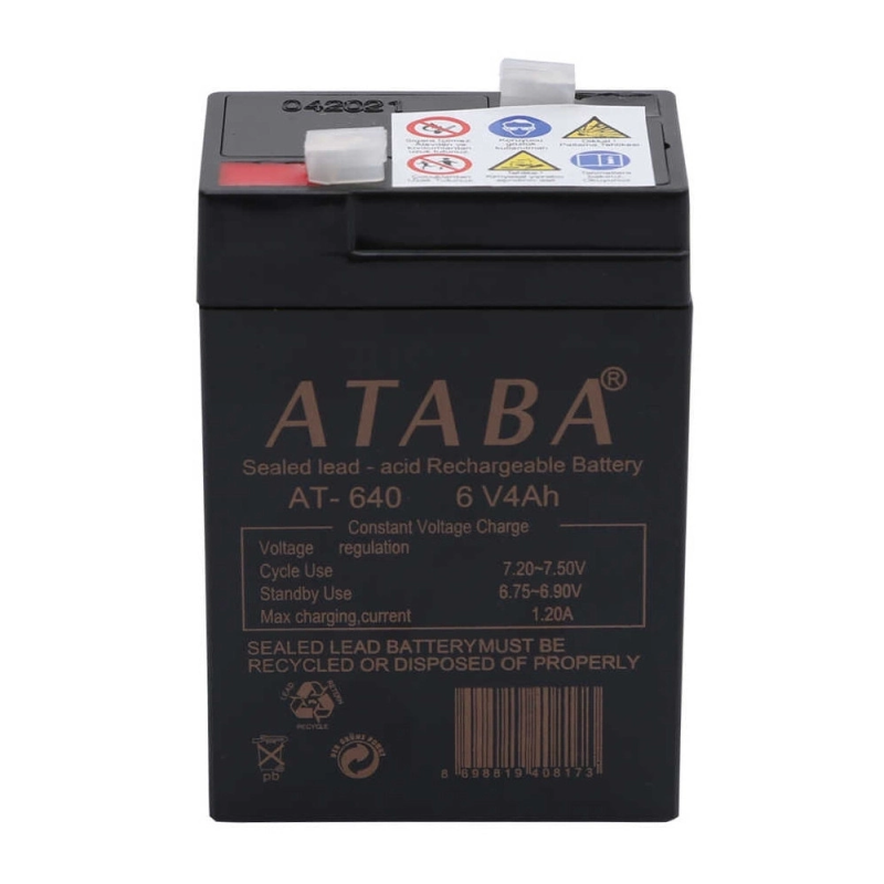 Ataba At-640 6v 4ah Işıldak Aküsü Ataba At-640 6v 4ah Işıldak Aküsü