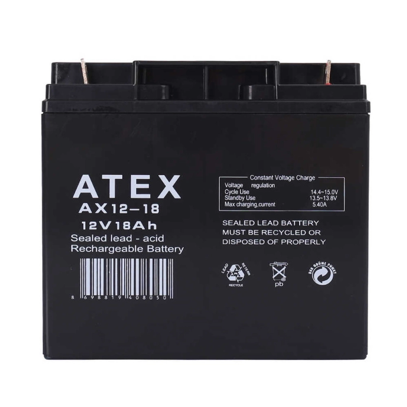 Atex Ax12-18 12v 18ah Akü Atex Ax12-18 12v 18ah Akü