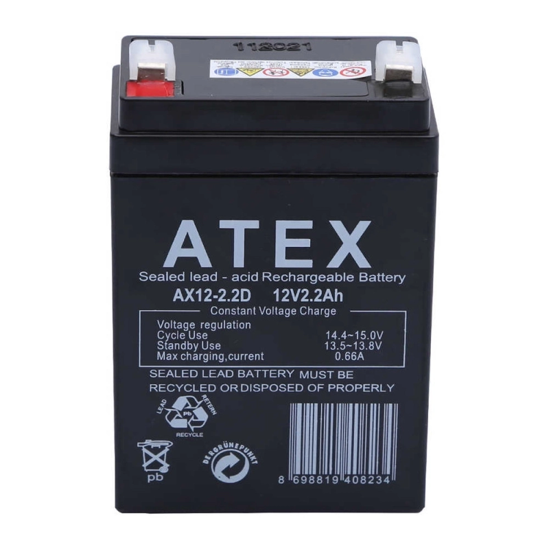 Atex Ax12-2.2 12v 2.2ah Dik Akü Atex Ax12-2.2 12v 2.2ah Dik Akü