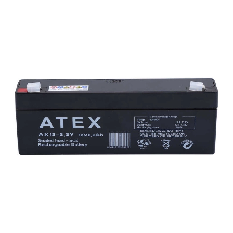 Atex Ax12-2.2 12v 2.2ah Yatay Akü Atex Ax12-2.2 12v 2.2ah Yatay Akü