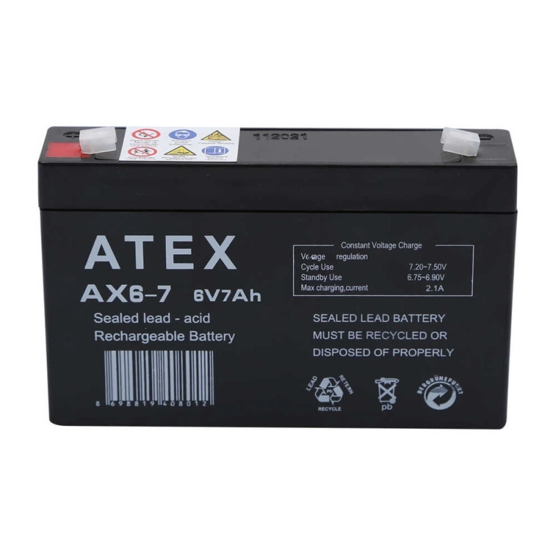 Atex Ax6-7 6v 7ah Akü Atex Ax6-7 6v 7ah Akü