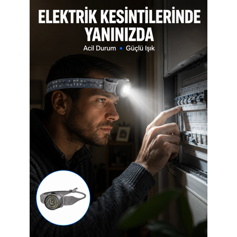 Şarj Edilebilir Kafa Feneri Kamp Tamir Ve Outdoor Kullanımına Uygun Şarj Edilebilir Kafa Feneri Kamp Tamir Ve Outdoor Kullanımına Uygun