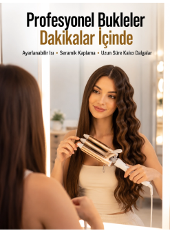 Ayarlanabilir Isı Ayarıyla Profesyonel Bukle Maşası – Hızlı Ve Nazik Şekillendirme